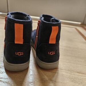 UGG Blue and Orange Suede Boots with Rubber Sole
